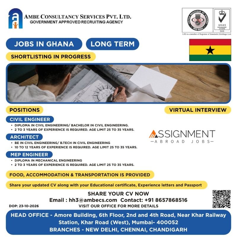 Hiring For Leading Company in Ghana Hiring For Leading Company in Ghana