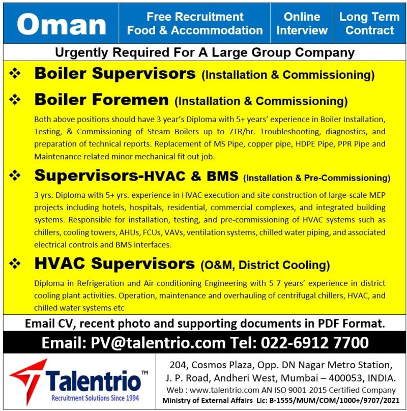 Oman Jobs 2026: Hiring For A large group company