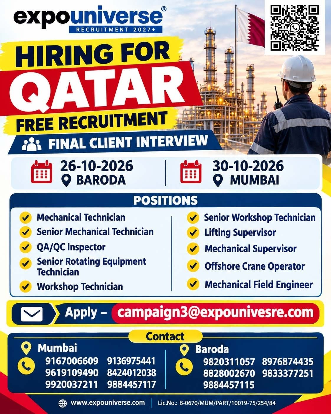 Qatar Jobs 2026: Free Recruitment for Reputed Company