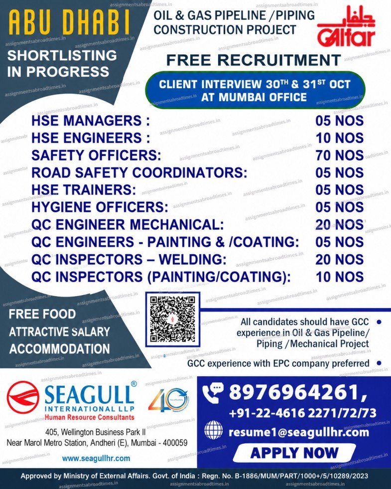 UAE Oil & Gas Jobs 2026: 155 Vacancies for GALFAR Company