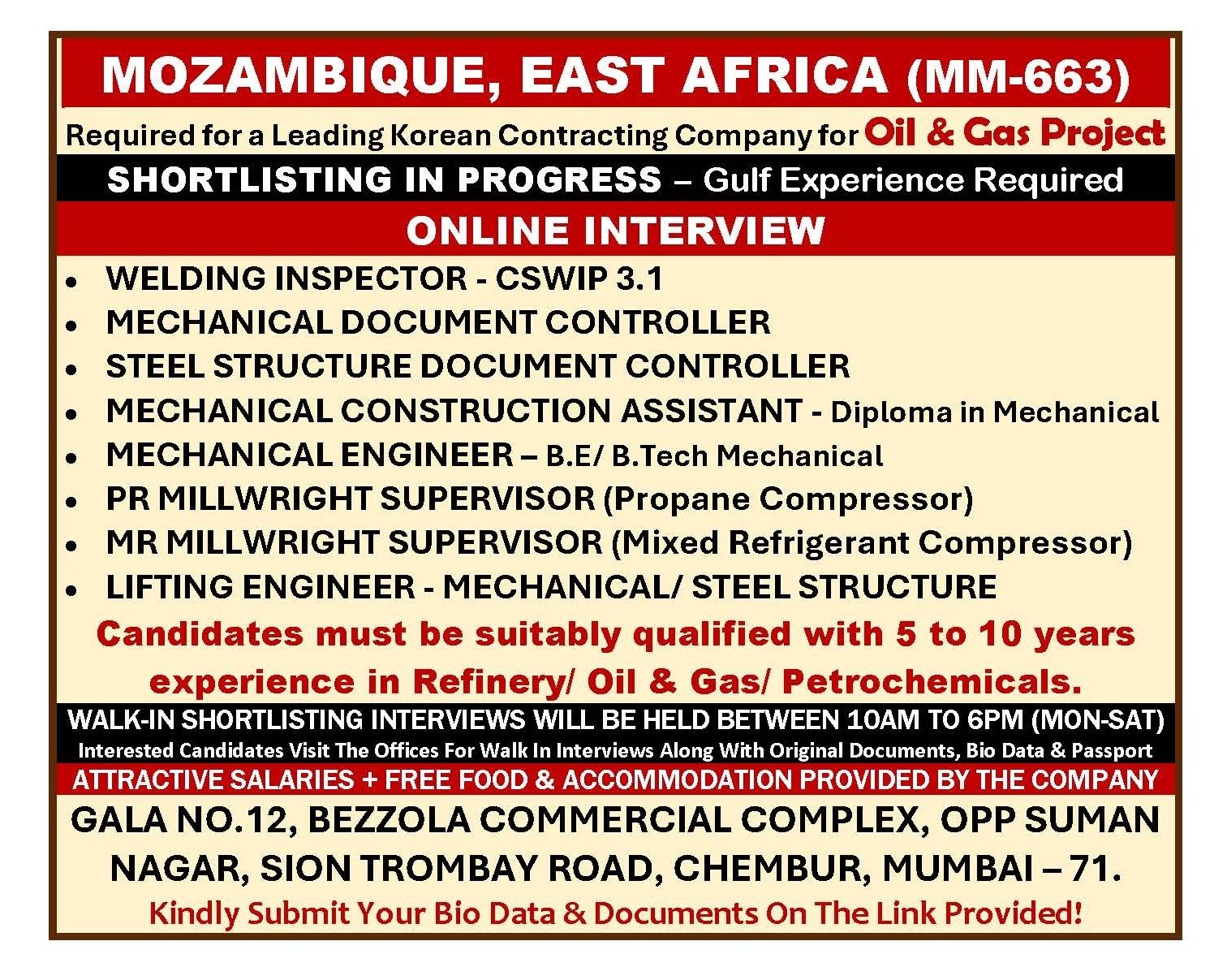 Mozambique Oil and Gas Jobs 2026: 8 Vacancies for Experienced Professionals