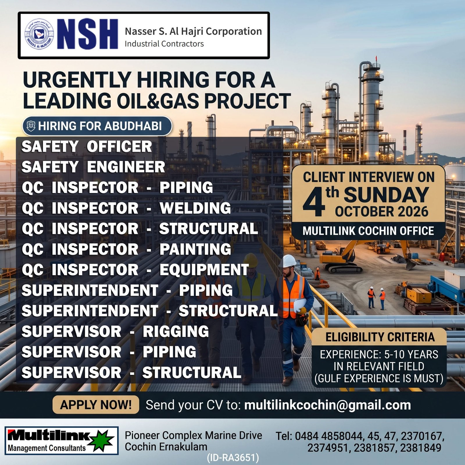 Abu Dhabi Oil & Gas Jobs 2026: Nasser S. Al Hajri Corporation Hiring 