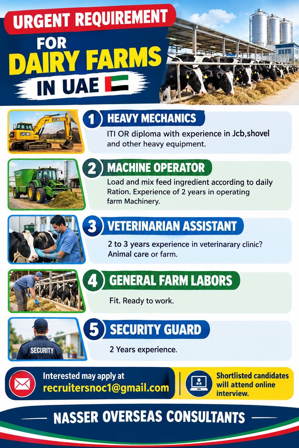 Dairy Farm Jobs in UAE 2026 - Apply Now