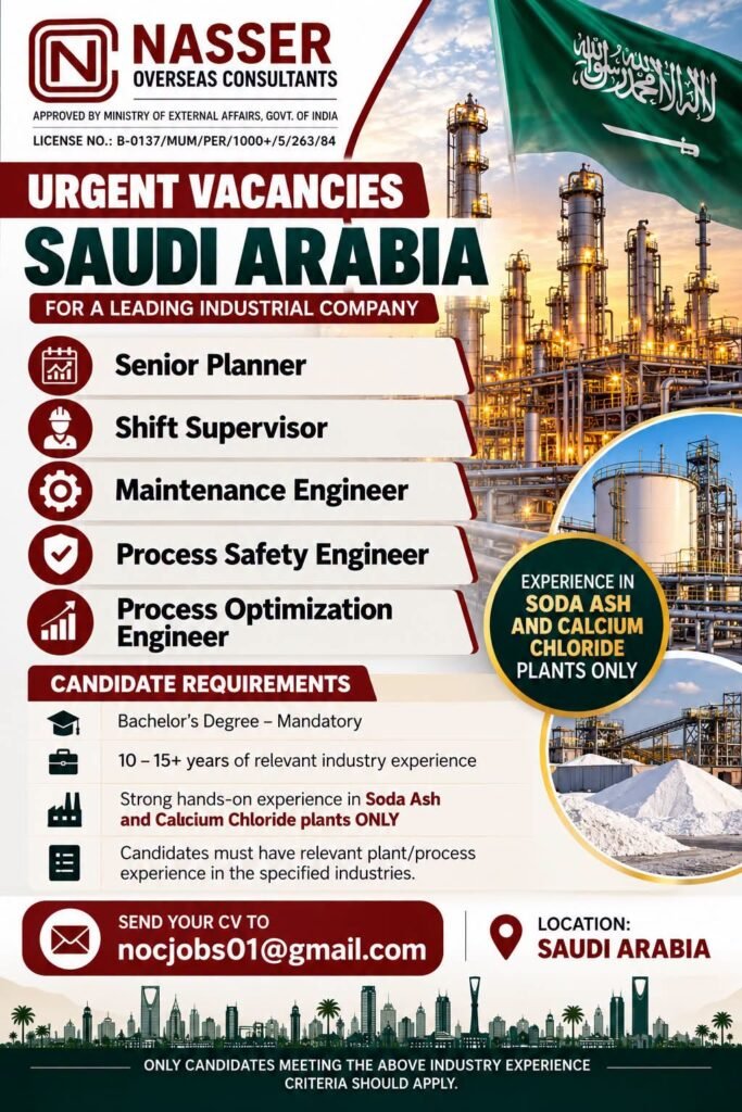 Saudi Arabia Jobs 2026 – Industrial Company Vacancies 