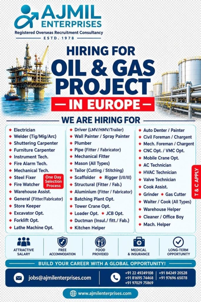 Europe Oil & Gas Jobs 2026 – 50+ Vacancies Europe Oil & Gas Jobs 2026 – 50+ Vacancies