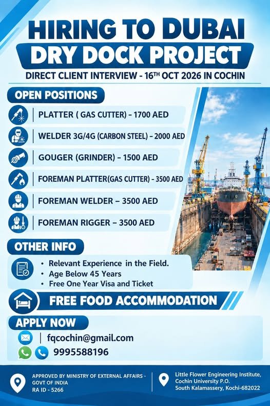 Dubai Dry Dock Project Jobs 2026 – Apply Now