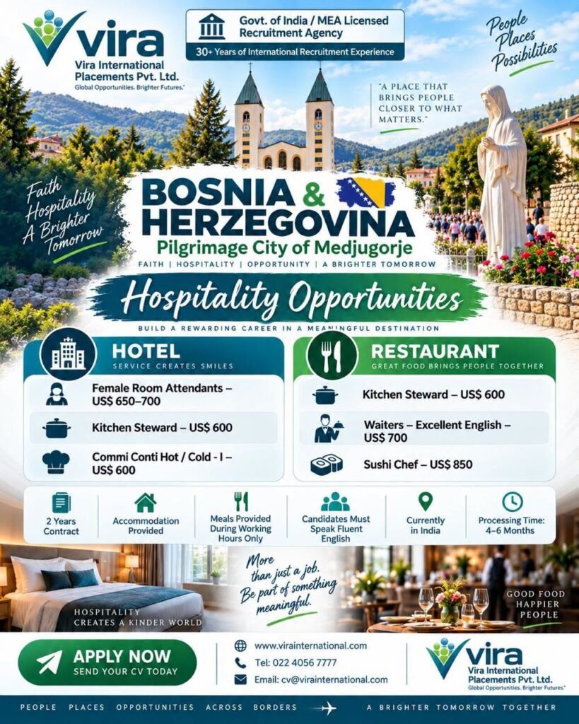 hospitality Jobs in Europe - Apply Now