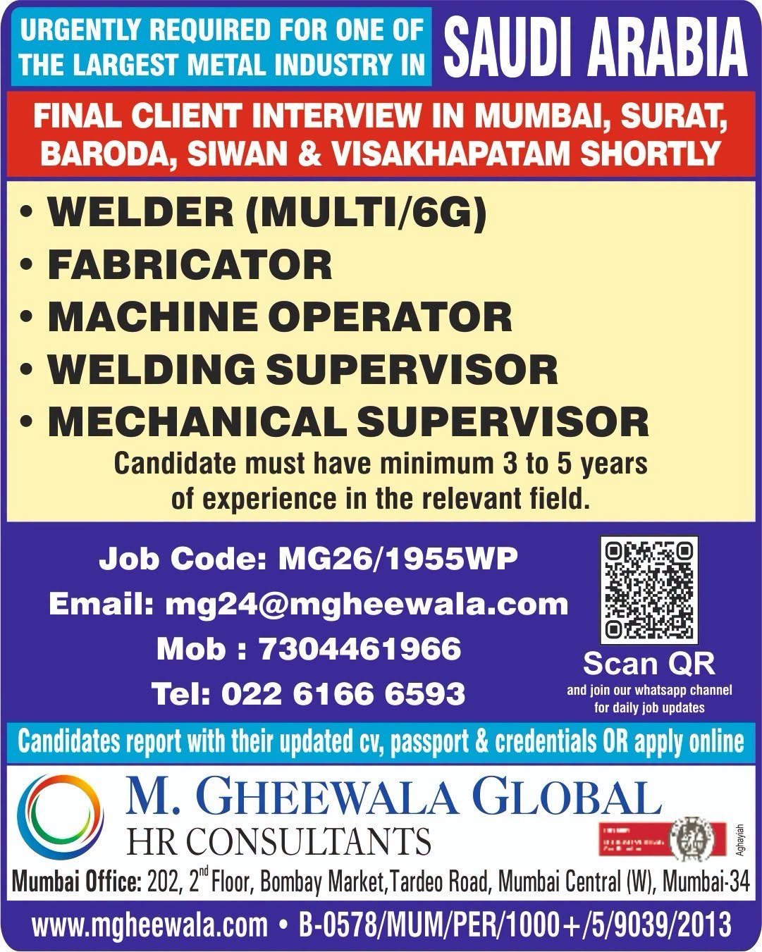Saudi Arabia Jobs 2026: Hiring For Metal industry