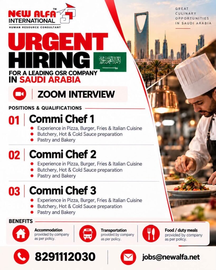 Saudi Arabia : Hiring For A leading OSR company 