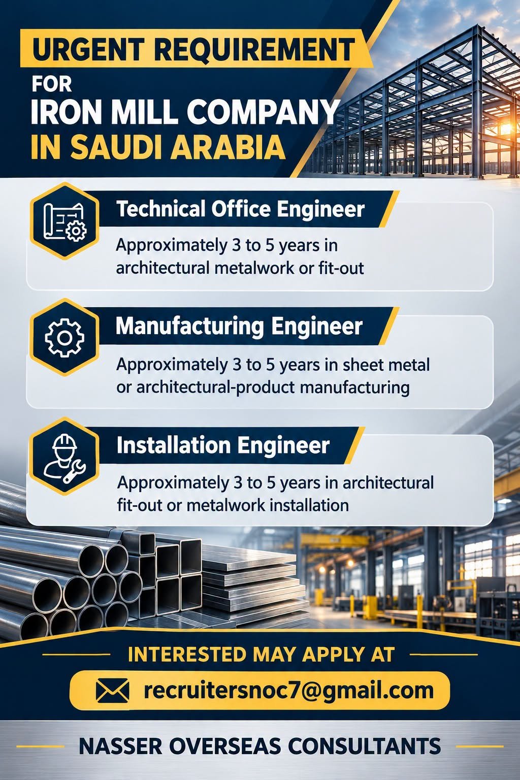 Saudi Arabia Jobs 2026: Iron Mill Company Hiring 