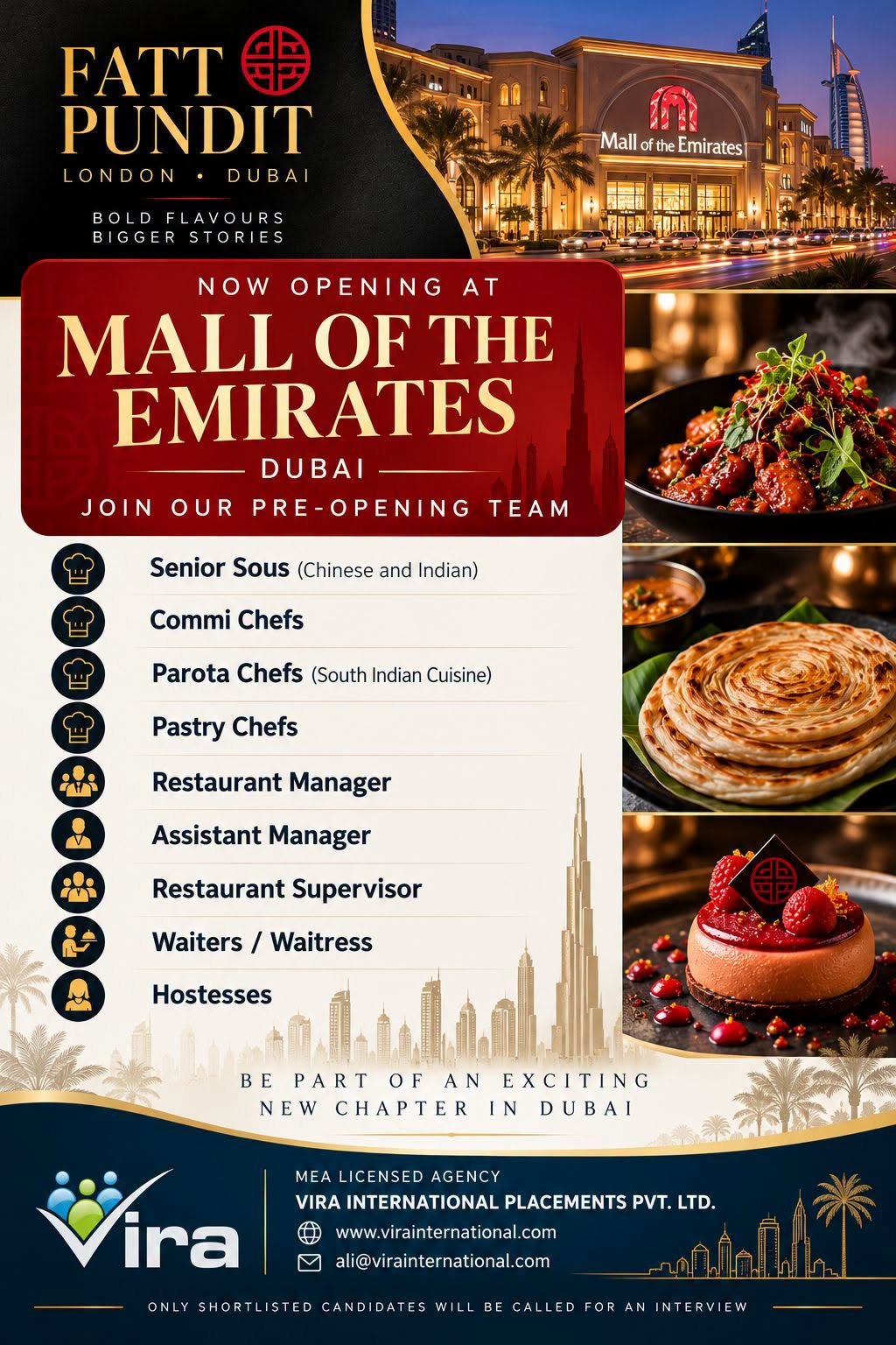 Dubai Restaurant Jobs 2026: Fat Pundit Hiring Chefs, Restaurant Managers and Service Staff