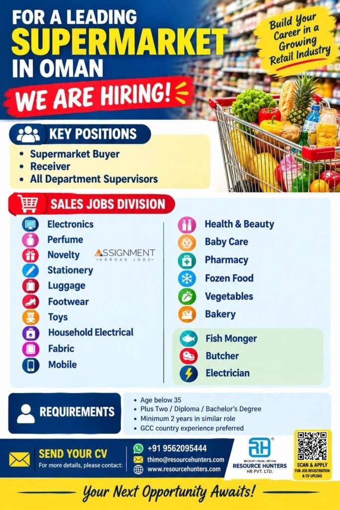 Oman Supermarket Jobs 2026 – Multiple Vacancies 403 Forbidden Access to this resource on the server is denied!