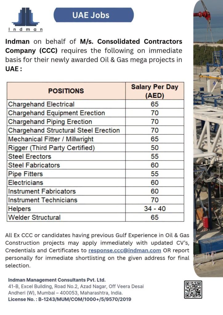UAE Jobs 2026: CCC Oil & Gas Mega Project Recruitment 