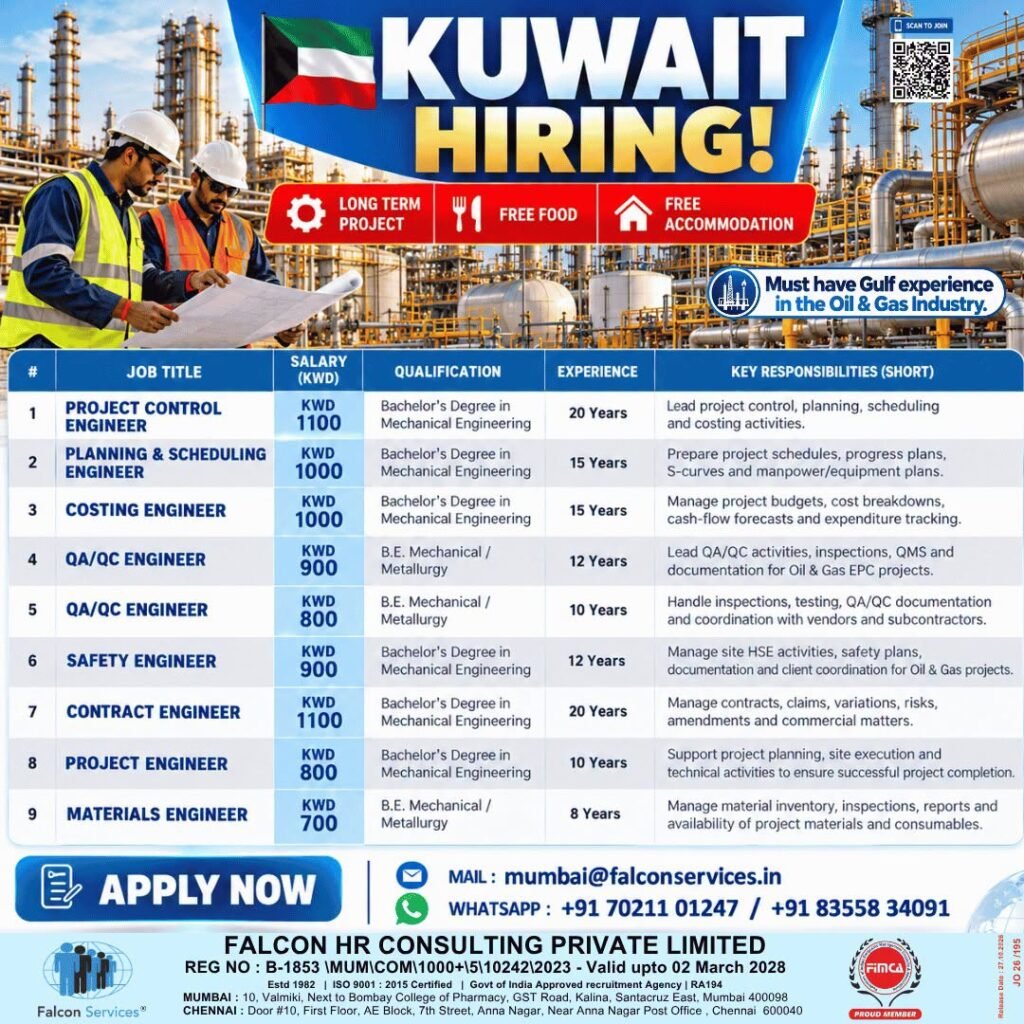 Oil & Gas Jobs in Kuwait 2026 - Apply Now