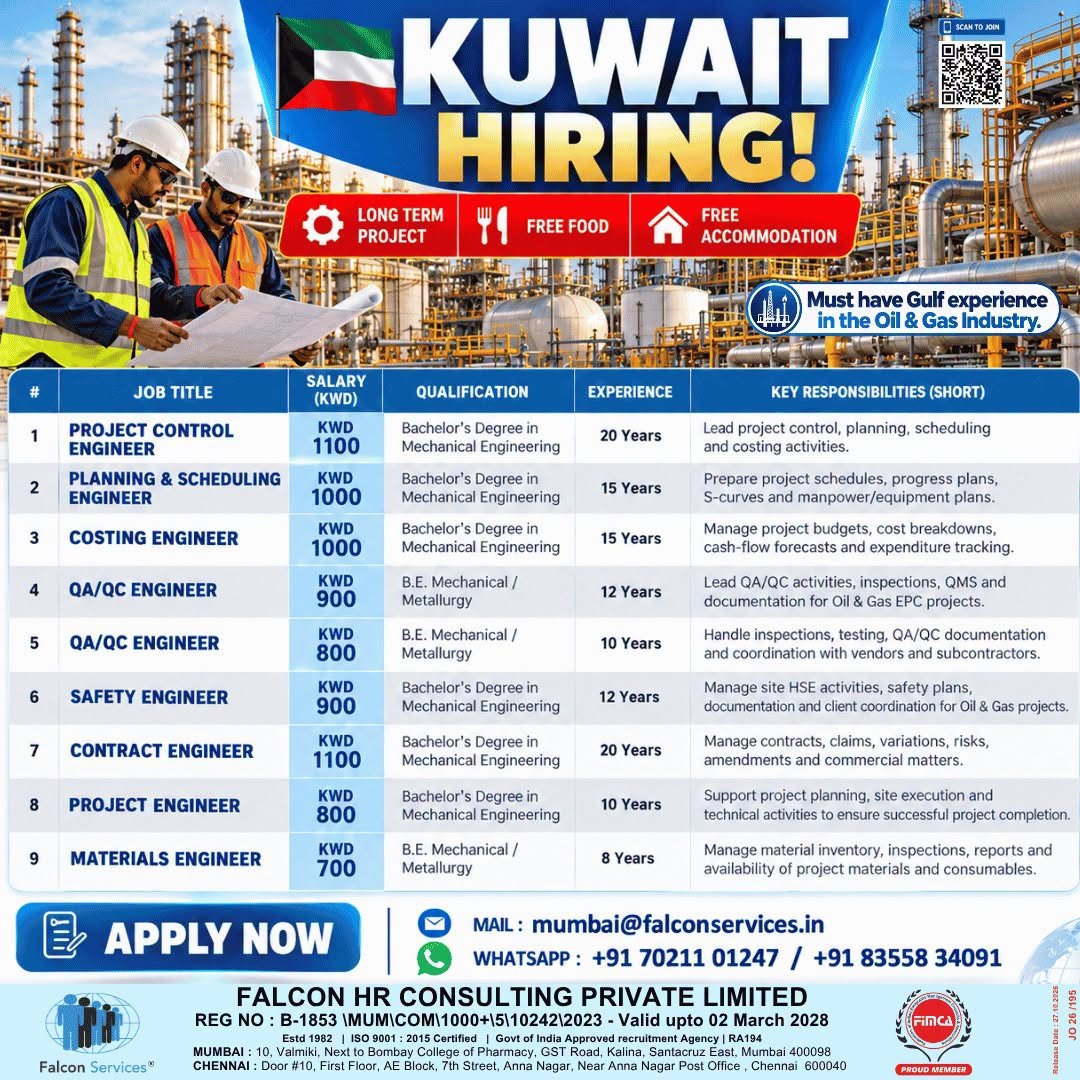 Oil & Gas Jobs in Kuwait 2026 - Apply Now