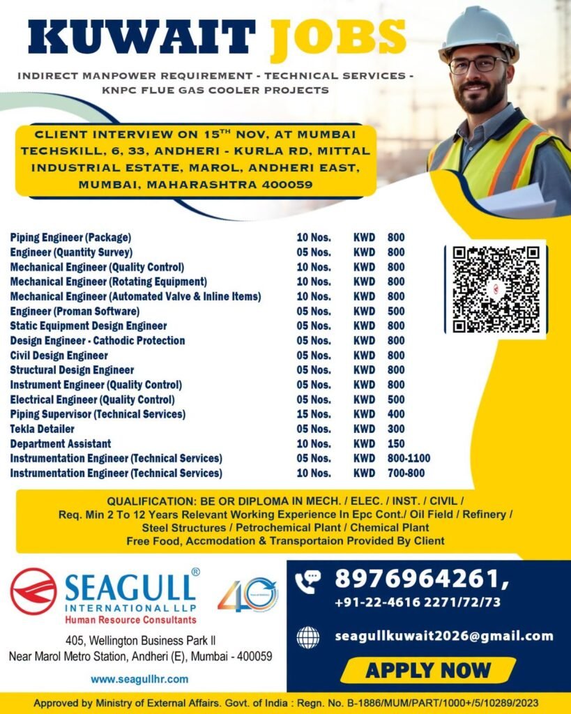 Kuwait Jobs 2026: Engineering and Technical Services Vacancies 