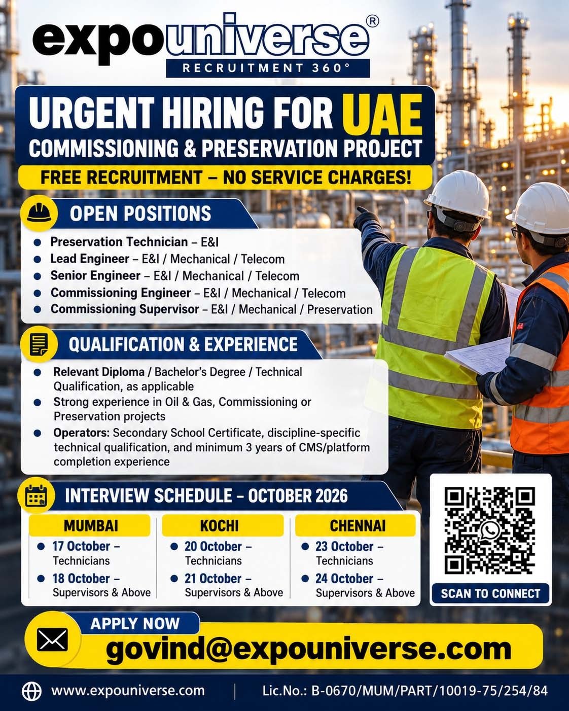 UAE Commissioning and Preservation Jobs 2026: Apply Now