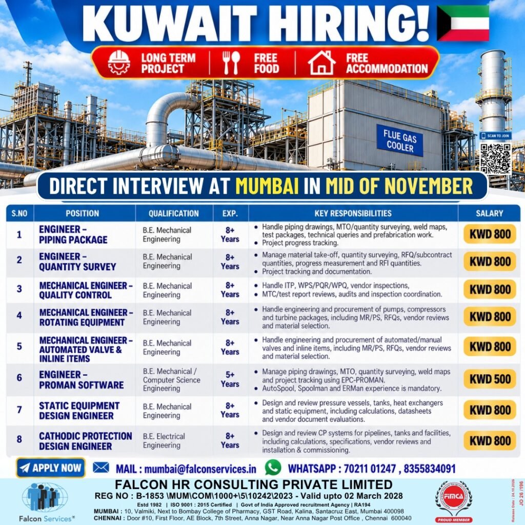 Kuwait Engineering Jobs 2026: long-term project Kuwait Engineering Jobs 2026: long-term project