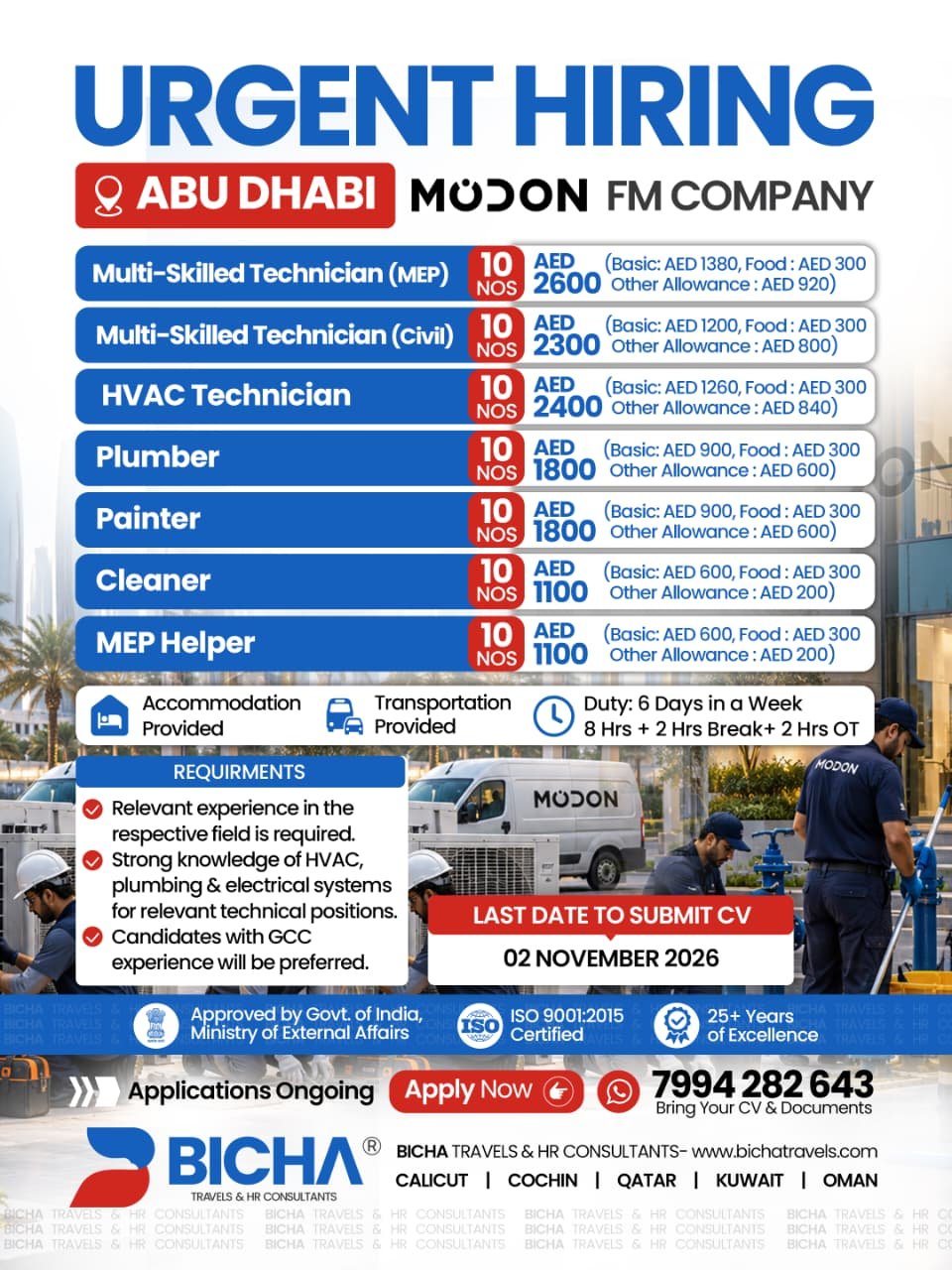 Abu Dhabi Jobs 2026: MODON FM Company Hiring